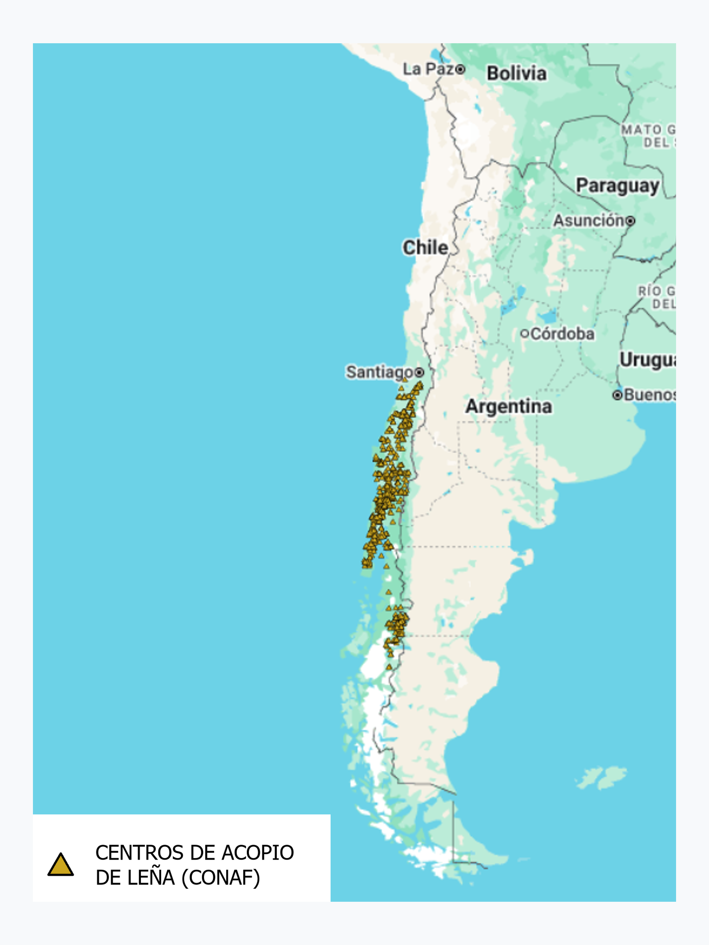 Servicio Web de Mapas - Centros de acopios de leña